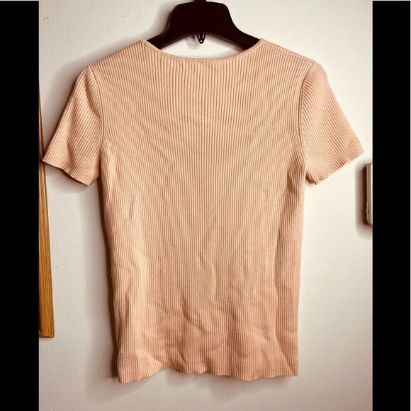 Josephine Chaus Short Sleeve ribbed Sweater top size small - Picture 5 of 10